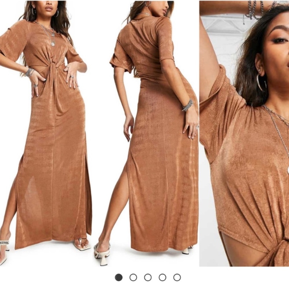 ISO!!! Topshop slinky jersey cut out twist maxi dress in mocha!